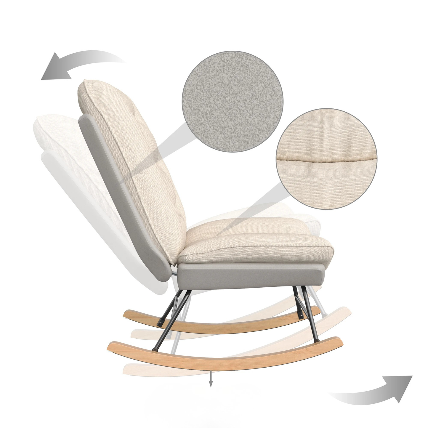 Reclinerstoel - Comfortabele Rugleuning - Beige