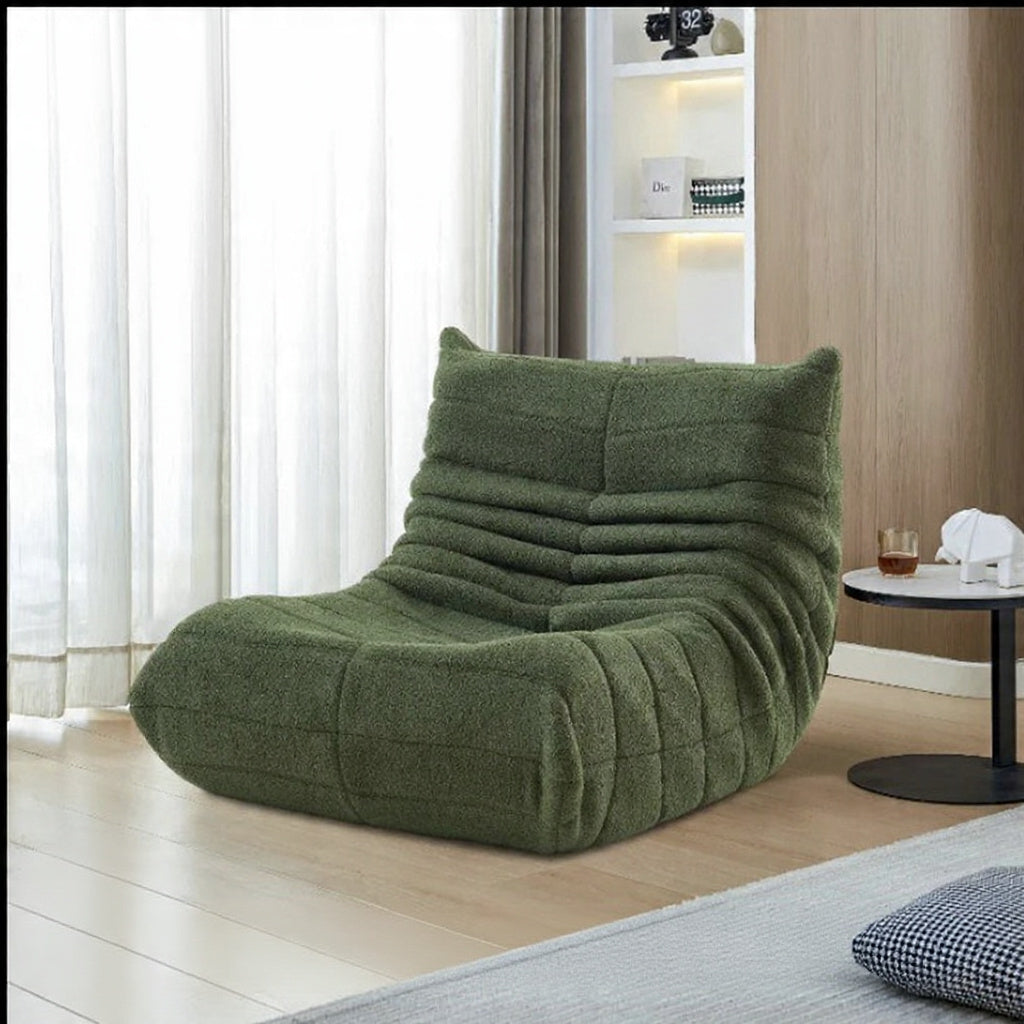 Lounge Slaapstoel - Zachte Bekleding, Ergonomisch Design, 86 × 65 × 75 cm - Beige, Groen of Rood