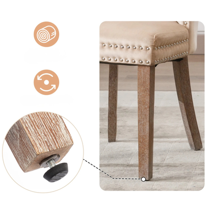 Kunstleren Eetkamerstoelen - Set van 2 - Beige