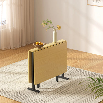 Folding dining table, modern and elegant style, adjustable, ergonomic design, 120x80 cm, beige
