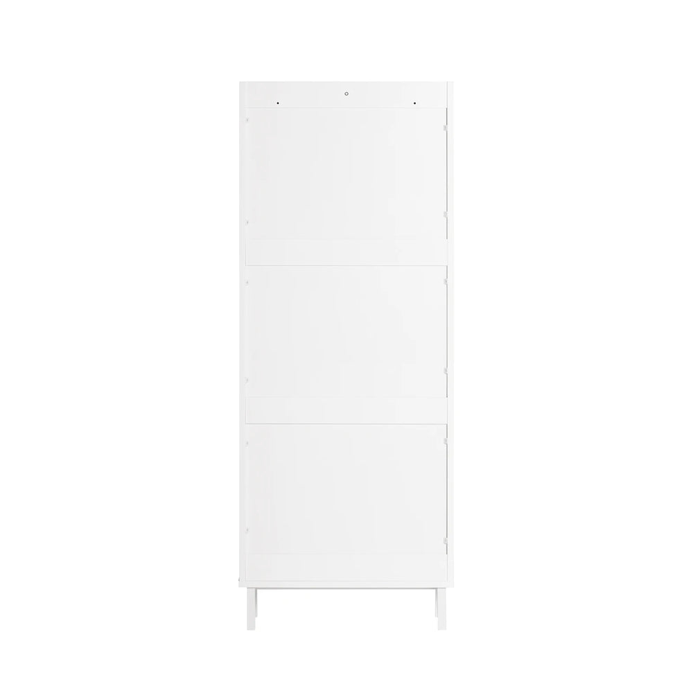 SoBuy FSR151-H-W 3 flap shoe cabinet narrow shoe rack with 6 shelf surfaces Shoe chest of drawers Shoe shelf White