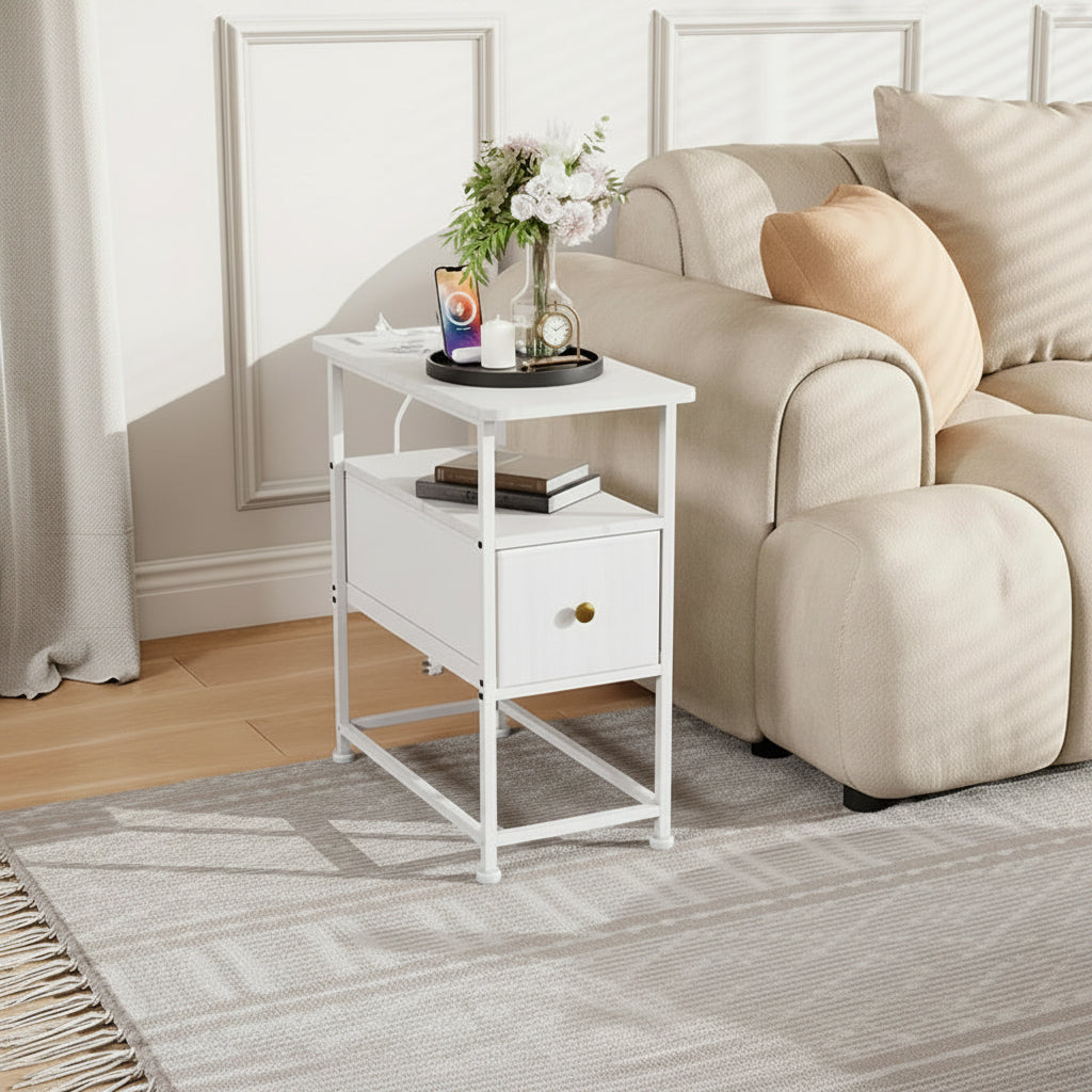 Nachtkastje - modern design - stevige basis - Zwart