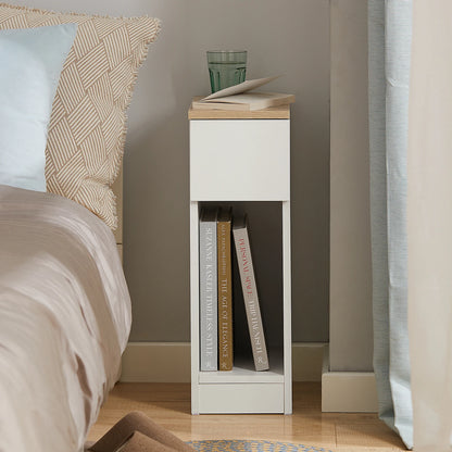 SoBuy FBT111 Bedside table with drawer for box spring bed sofa table side table table narrow phone table bedside cabinet