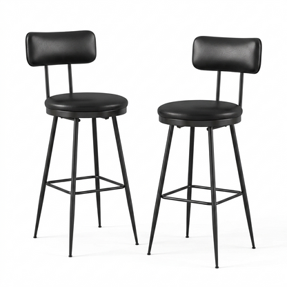 Kunstleren Barstoelen - Set van 2 - Zwart