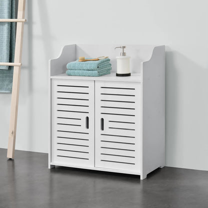 In And OutdoorMatch Badkamermeubel Margarete - Opbergkast - HKC - 72x60x32 cm - Wit - Met 2 Opbergvakken Badkamerkast