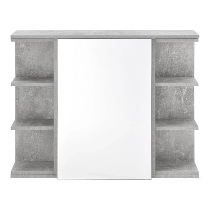 In And OutdoorMatch Badkamermeubel Rubie - Met Spiegel - Spiegelkast - Betonkleurig - Spaanplaat - Stijlvol Design Badkamerkast