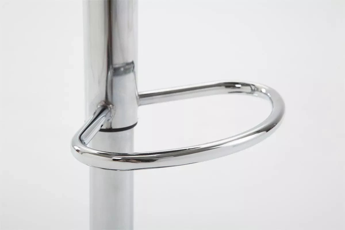 In And OutdoorMatch Barkruk April - Bruin - Chroom - Comfortabel - Modern Design - Voetsteun - Gestoffeerde Zitting - 360 Rotatie Barkrukken / hocker