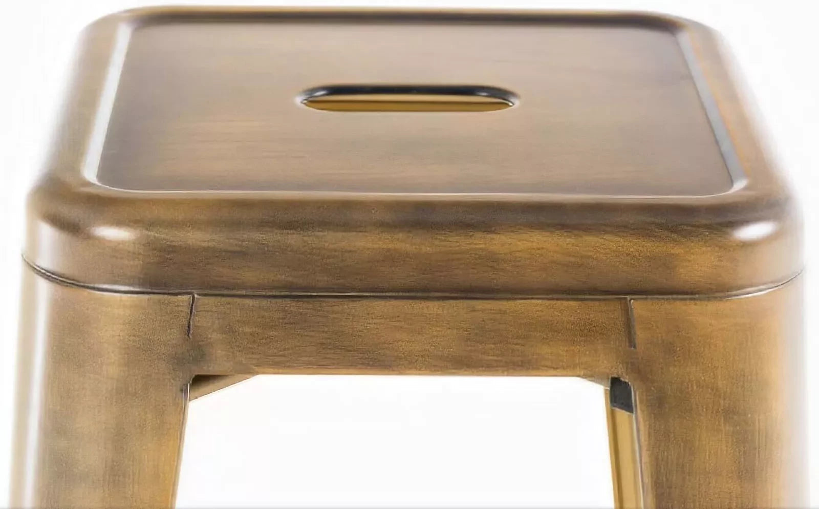 In And OutdoorMatch Barkruk Eduardo - Zonder rugleuning - Set van 1 - Ergonomisch - Barstoelen voor keuken of kantine - Vierkant - Vintage Look Barkrukken / hocker