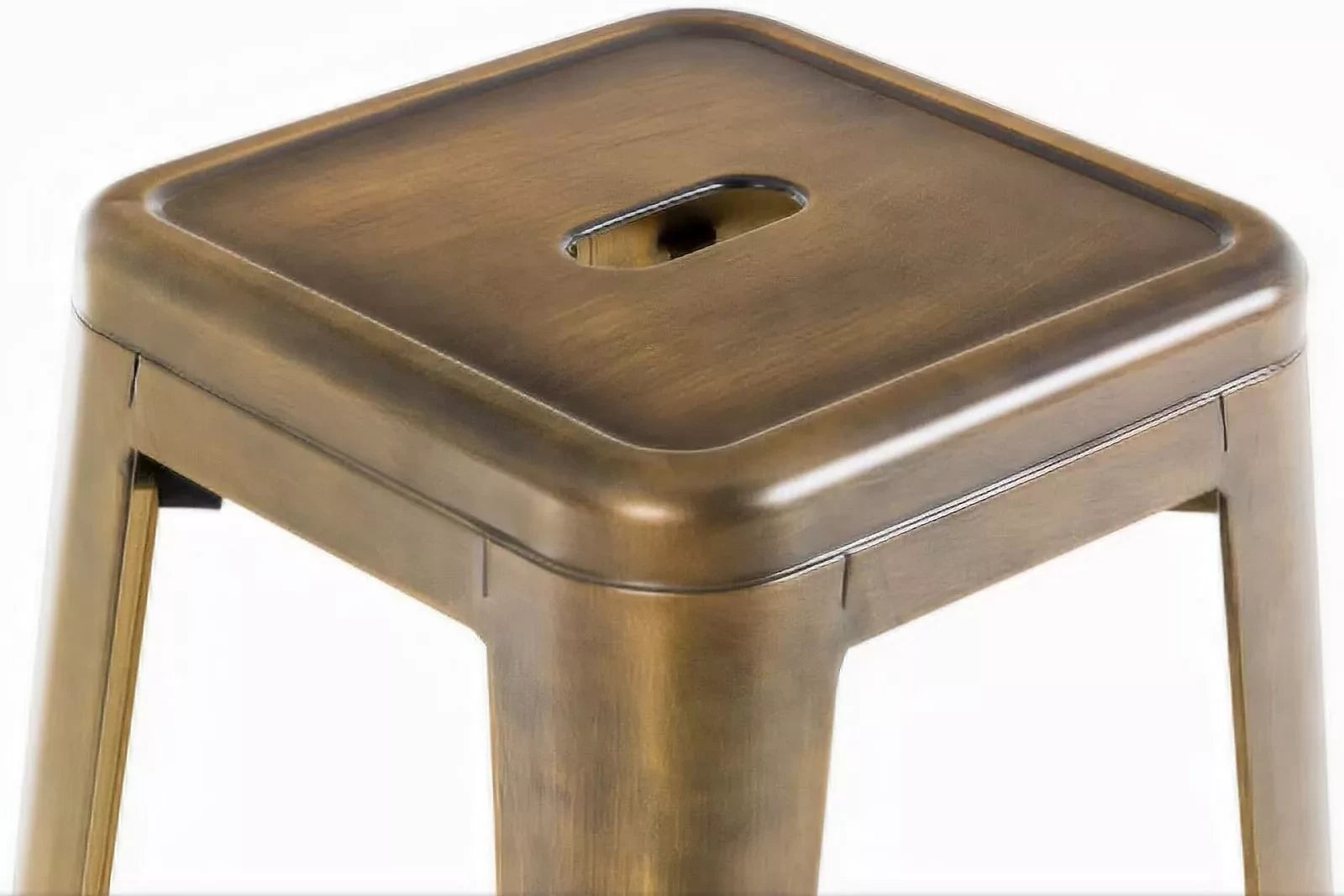 In And OutdoorMatch Barkruk Eduardo - Zonder rugleuning - Set van 1 - Ergonomisch - Barstoelen voor keuken of kantine - Vierkant - Vintage Look Barkrukken / hocker