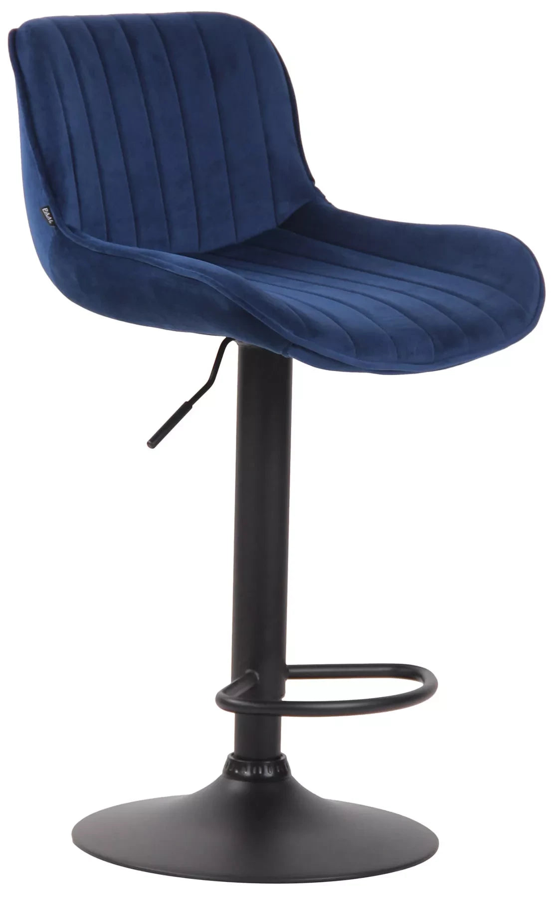 In And OutdoorMatch Barkruk Gabriel - Blauw zwart - Zithoogte 60-82 cm - Set van 2 - In hoogte verstelbaar - Voor keuken en bar - Met rugleuning - Ergonomische barstoelen Barkrukken / hocker
