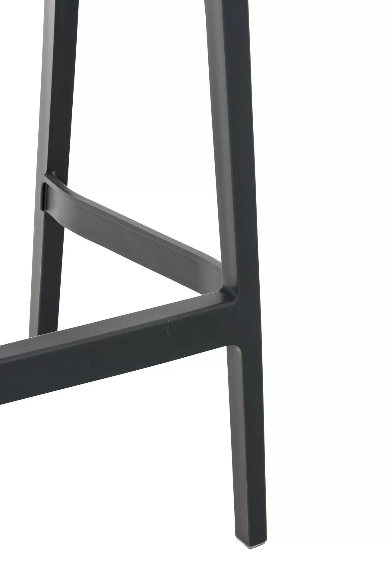 In And OutdoorMatch Barkruk Jeremie - Grijs - Functioneel - 4-Poots Onderstel - Modern Design - Rugleuning - Voetensteun - Kunststof Zitting Barkrukken / hocker