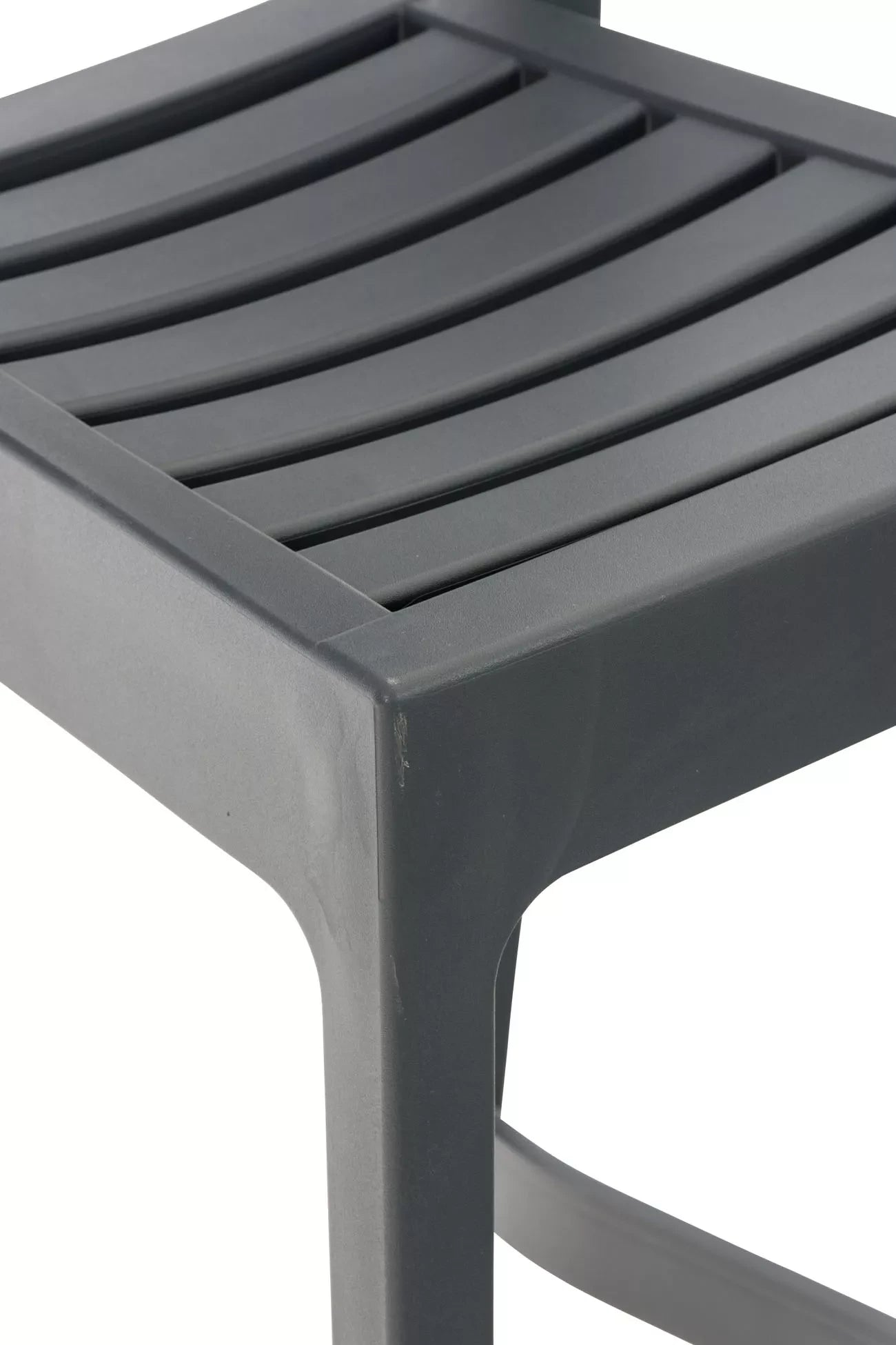 In And OutdoorMatch Barkruk Jeremie - Grijs - Functioneel - 4-Poots Onderstel - Modern Design - Rugleuning - Voetensteun - Kunststof Zitting Barkrukken / hocker