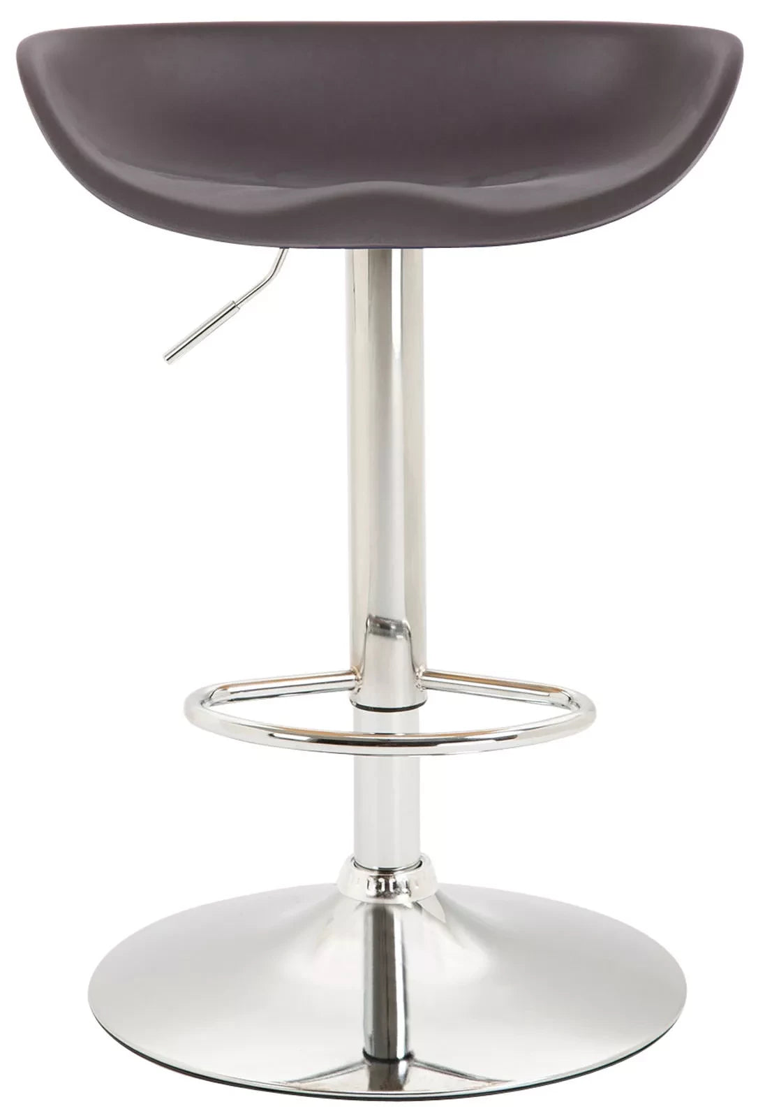 In And OutdoorMatch Barkruk Kendrick - Bruin - Modern Design - Kunststof Zitschaal - Chroom - Voor Keuken en Bar - Voetsteun - Kunststof Zitting Barkrukken / hocker