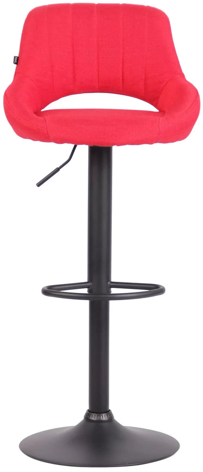 In And OutdoorMatch Barkruk Red Oceane - Stof - 60-81cm zithoogte - Ergonomische barstoelen - In hoogte verstelbaar - Set van 1 - Met rugleuning - Voor keuken en bar Barkrukken / hocker