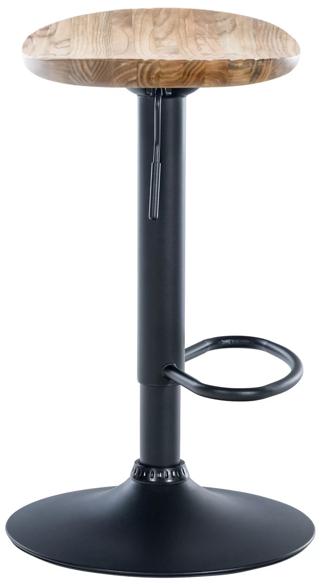 In And OutdoorMatch Barkruk Valentin - Hout - Zithoogte 56-80 cm - Set van 1 - Zonder rugleuning - In hoogte verstelbaar - Keuken en bar - Ergonomische barstoelen Barkrukken / hocker