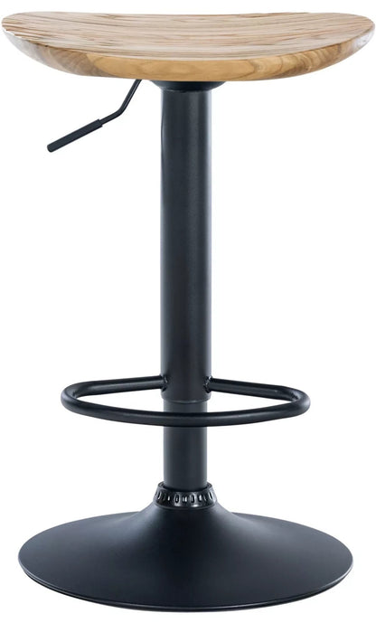 In And OutdoorMatch Barkruk Valentin - Hout - Zithoogte 56-80 cm - Set van 1 - Zonder rugleuning - In hoogte verstelbaar - Keuken en bar - Ergonomische barstoelen Barkrukken / hocker