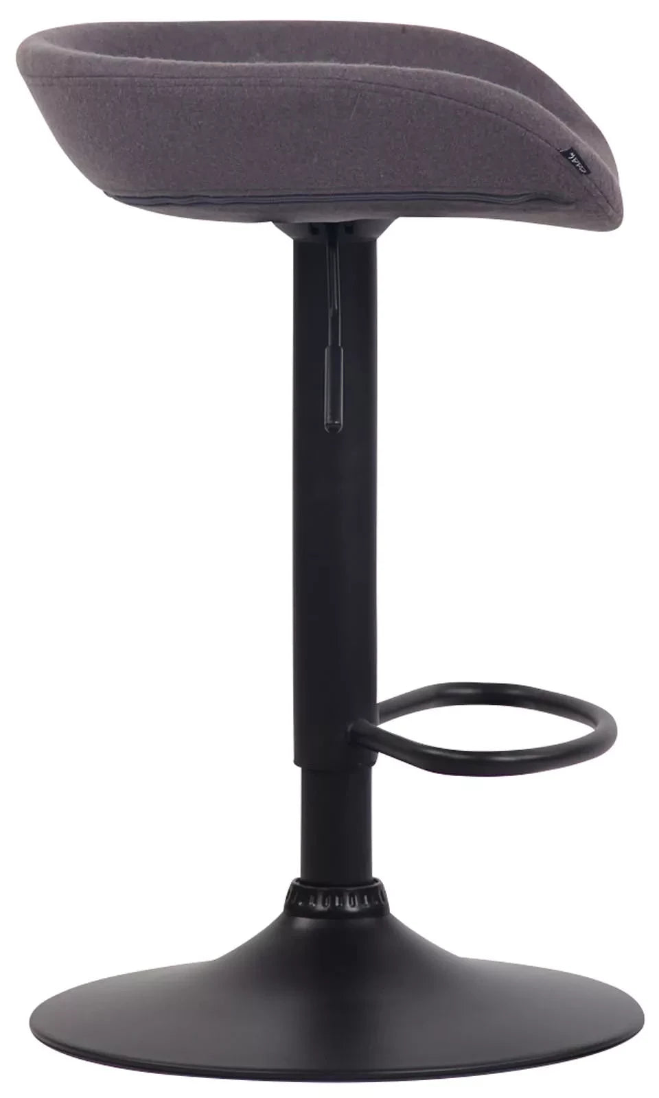 In And OutdoorMatch Barkruk Verona - Grijs - Modern Design - Vilten Zitschaal - Zwart - Voor Keuken en Bar - Voetsteun - Gestoffeerde Zitting Barkrukken / hocker