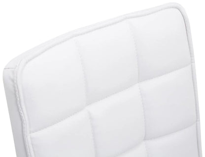 In And OutdoorMatch Barstoelen Josh - Wit en Metaal - Set van 2 - Kunstleer - Hoogwaardige bekleding - Decoratieve barstoel - Stijlvolle barkruk - Eigentijdse look Barkrukken / hocker