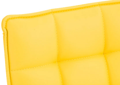 In And OutdoorMatch Barstoelen Miguel - Geel en Metaal - Set van 2 - Kunstleer - Hoogwaardige bekleding - Decoratieve barstoel - Stijlvolle barkruk - Eigentijdse look Barkrukken / hocker