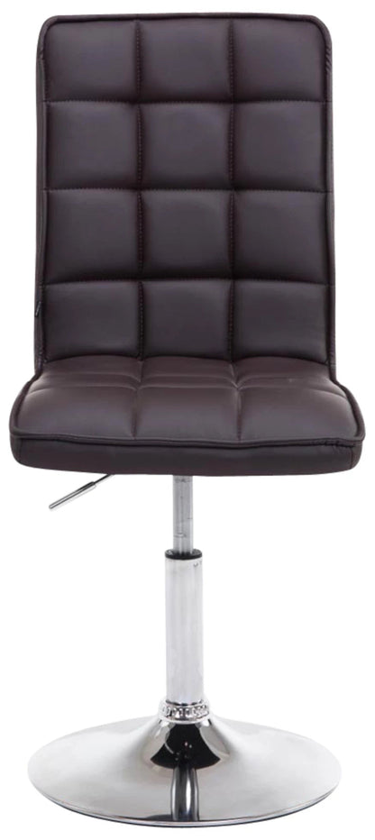 In And OutdoorMatch Barstoelen Nelida - Bruin en Metaal - Set van 2 - Kunstleer - Hoogwaardige bekleding - Decoratieve barstoel - Stijlvolle barkruk - Eigentijdse look Barkrukken / hocker