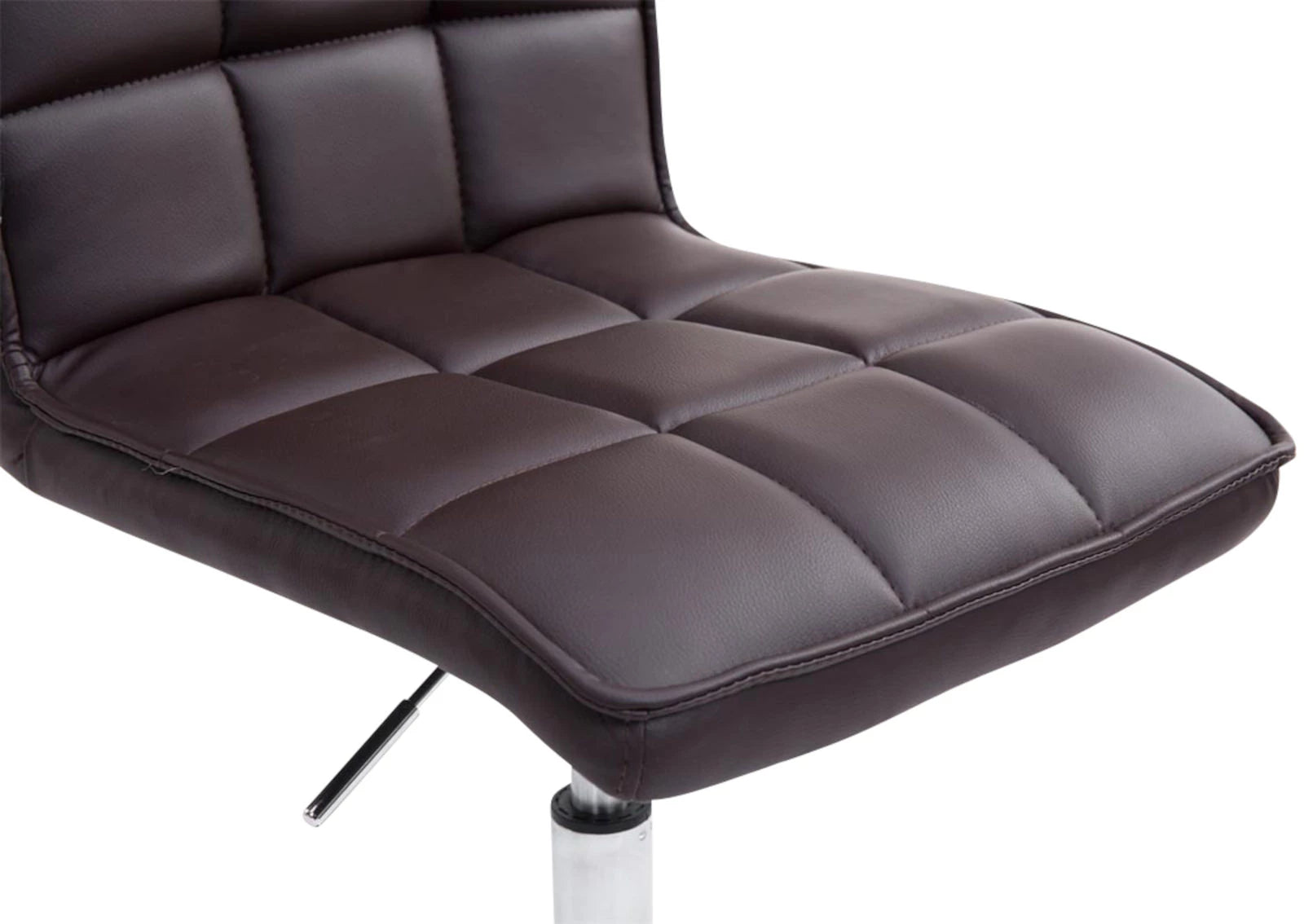 In And OutdoorMatch Barstoelen Nelida - Bruin en Metaal - Set van 2 - Kunstleer - Hoogwaardige bekleding - Decoratieve barstoel - Stijlvolle barkruk - Eigentijdse look Barkrukken / hocker