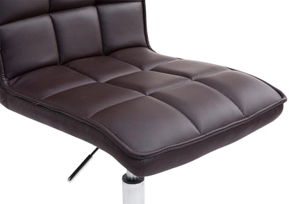 In And OutdoorMatch Barstoelen Nelida - Bruin en Metaal - Set van 2 - Kunstleer - Hoogwaardige bekleding - Decoratieve barstoel - Stijlvolle barkruk - Eigentijdse look Barkrukken / hocker