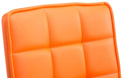 In And OutdoorMatch Barstoelen Ozzie - Oranje en Metaal - Set van 2 - Kunstleer - Hoogwaardige bekleding - Decoratieve barstoel - Stijlvolle barkruk - Eigentijdse look Barkrukken / hocker