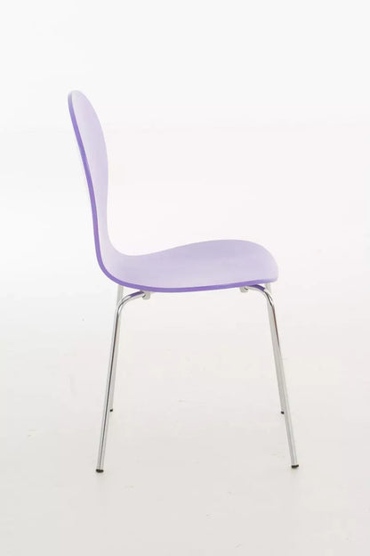 In And OutdoorMatch Bezoekersstoel Katarina - Stoel paars - Met rugleuning - Vergaderstoel - Zithoogte 45cm Bureaustoel