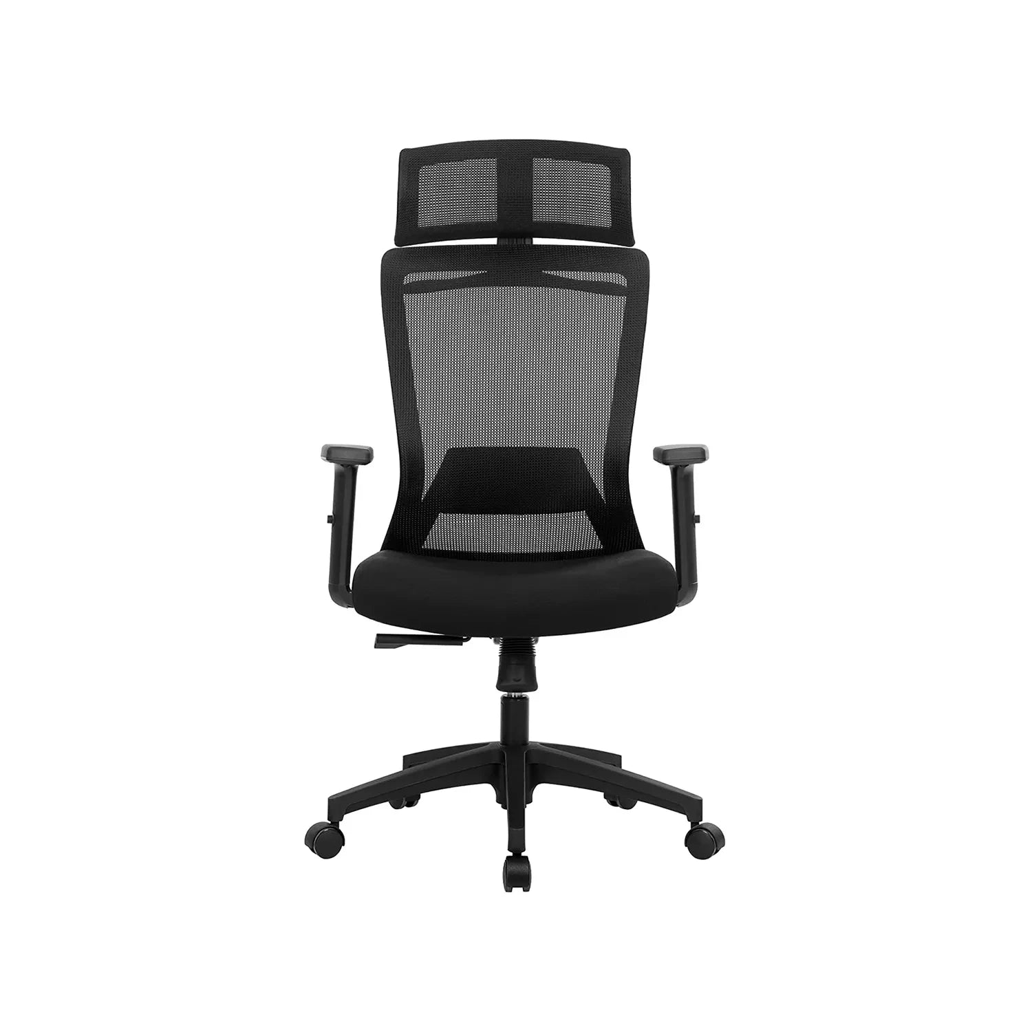 In And OutdoorMatch Bureaustoel Ara - Bureaustoel - Ergonomische Draaistoel - Mesh Bekleding - Verstelbare Hoofdsteun - Hoogte Verstelbaar - Rugleuning, kantelhoek tot 110 - Zwart Bureaustoel