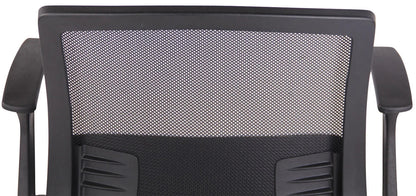 In And OutdoorMatch Bureaustoel Ewald - Zwart - Mesh Bekleding - Hoogwaardige Bekleding - Comfortabel Gewatteerd - Luxe Uitstraling Bureaustoel