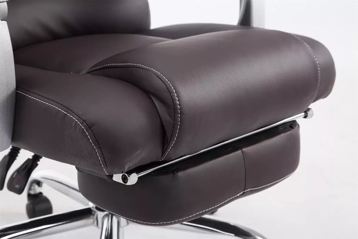 In And OutdoorMatch Bureaustoel Jacky - Bruin - Kunstleer - Ergonomische bureaustoel - Op wielen - Voor volwassenen - In hoogte verstelbaar Bureaustoel