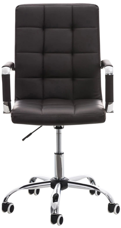 In And OutdoorMatch Bureaustoel Jessamyn - Zwart - Kunstleer - Hoogwaardige Bekleding - Luxe Bureaustoel - Moderne Look Bureaustoel