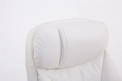 In And OutdoorMatch Bureaustoel Philip - Wit - Kunstleer - Hoogwaardige bekleding - Exclusieve bureaustoel - Luxe uitstraling Bureaustoel