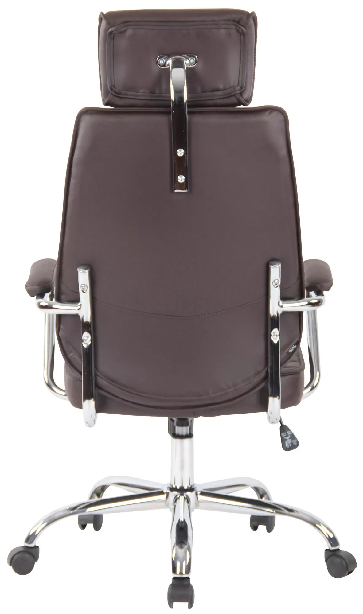 In And OutdoorMatch Bureaustoel Silas - echt leer - bruin - Ergonomisch - 50x45x128cm Hoogte Verstelbaar - Zithoogte 46 - 57cm - Deluxe Bureaustoel