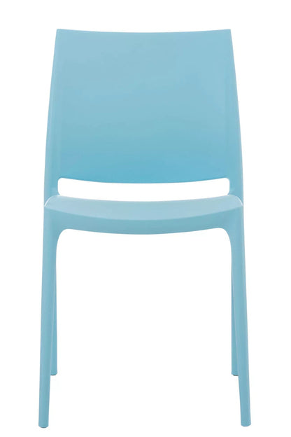 In And OutdoorMatch Classy stoel blauw Cooper - Met rugleuning - Huis of beurs - Zithoogte 45cm Eetkamerstoel