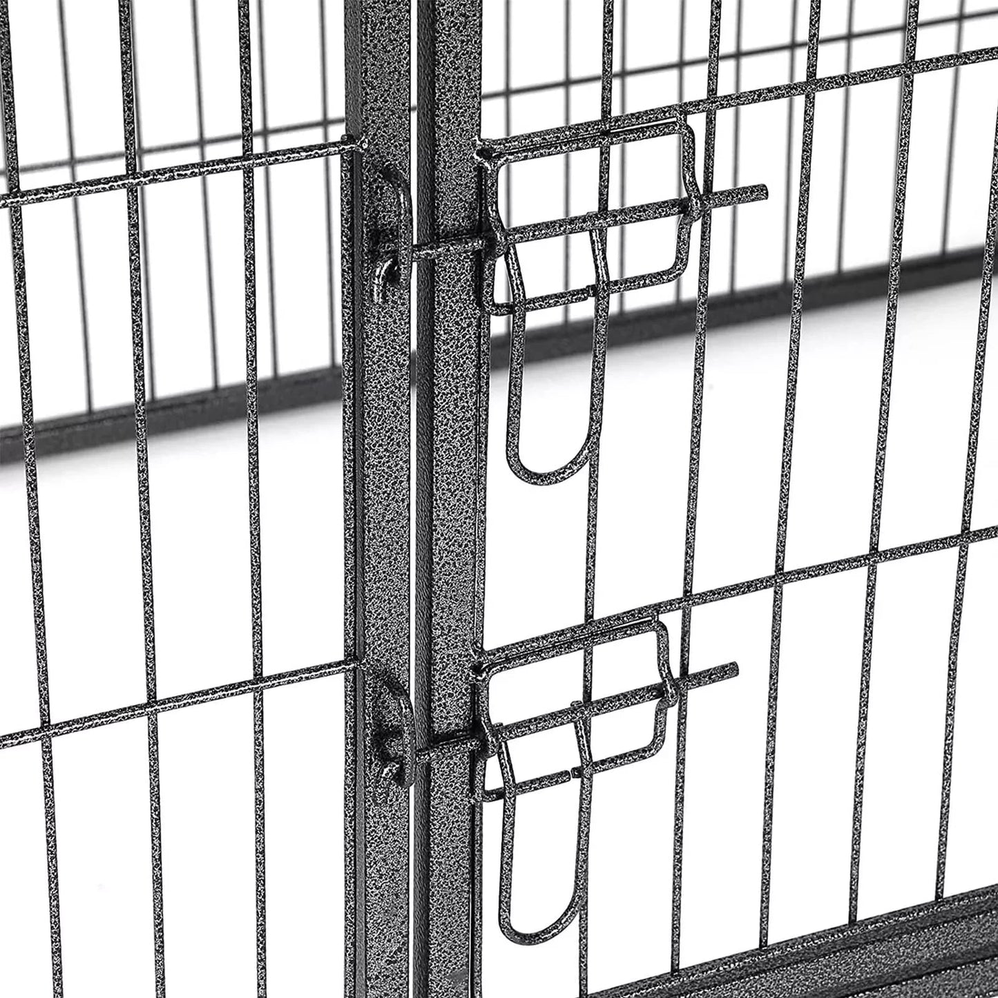 In And OutdoorMatch Dierenren Ashleigh - Verstelbaar - Ren - Kippenren - Kattenren - Hondenbench - Zwart - 122x80x70cm Dierenkooi