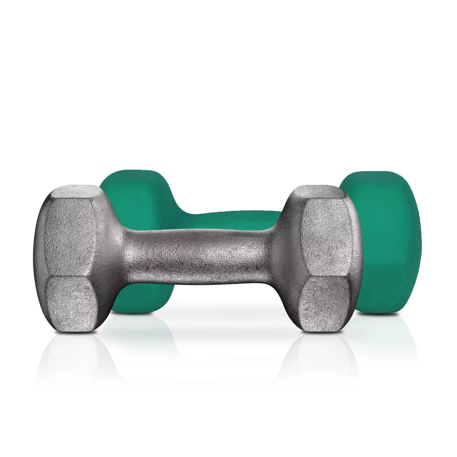 In And OutdoorMatch Dumbbells Set Sem - 2x4kg - Krachttraining - Thuis - Kantoor - Gym - Groen Dumbell set