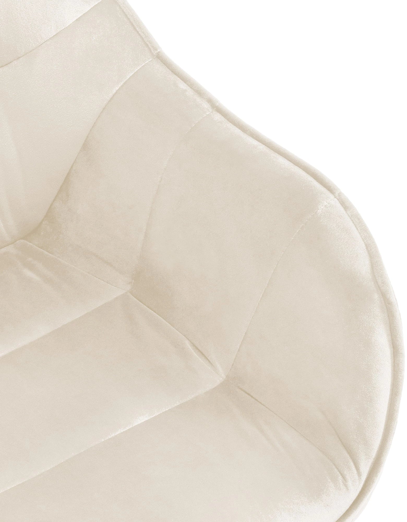 In And OutdoorMatch Eetkamerstoel Beverly - Crème - Met Armleuningen - Fluweel - Hoge Kwaliteit Bekleding - Comfortabele en Luxe Eetkamerstoel - Vintage Look Eetkamerstoel