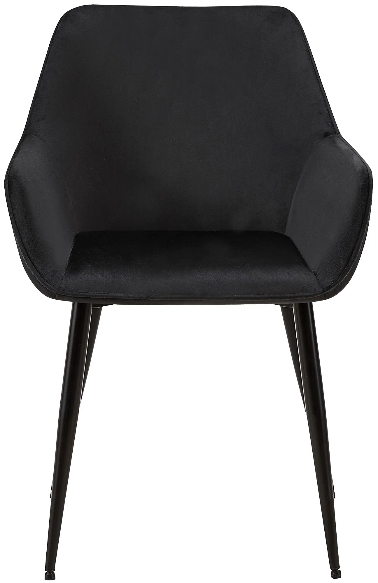 In And OutdoorMatch Eetkamerstoel Callista - Zwart - Stof - Hoge kwaliteit bekleding - Fluwelen Eetkamerstoel - Luxe uitstraling Eetkamerstoel
