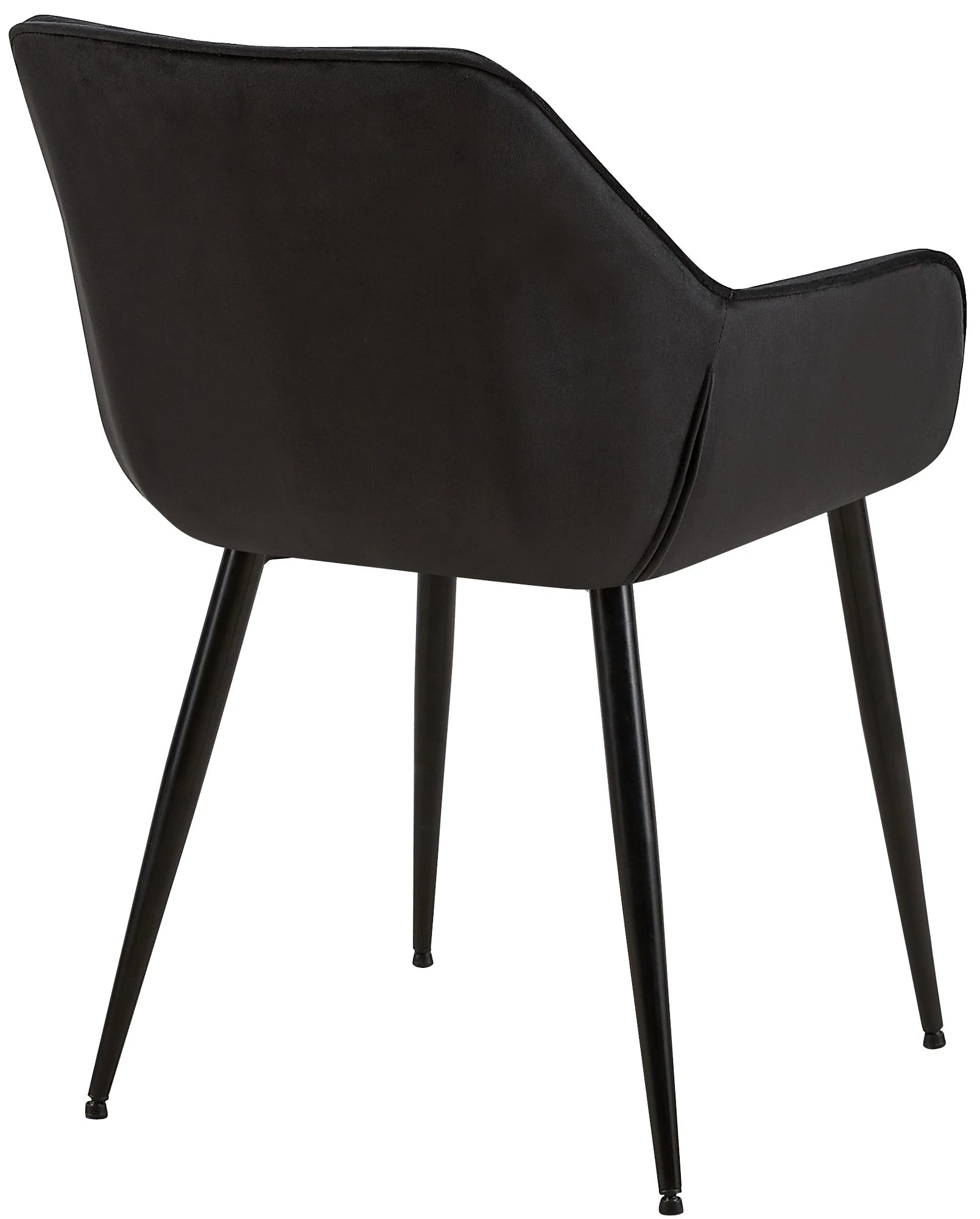 In And OutdoorMatch Eetkamerstoel Callista - Zwart - Stof - Hoge kwaliteit bekleding - Fluwelen Eetkamerstoel - Luxe uitstraling Eetkamerstoel