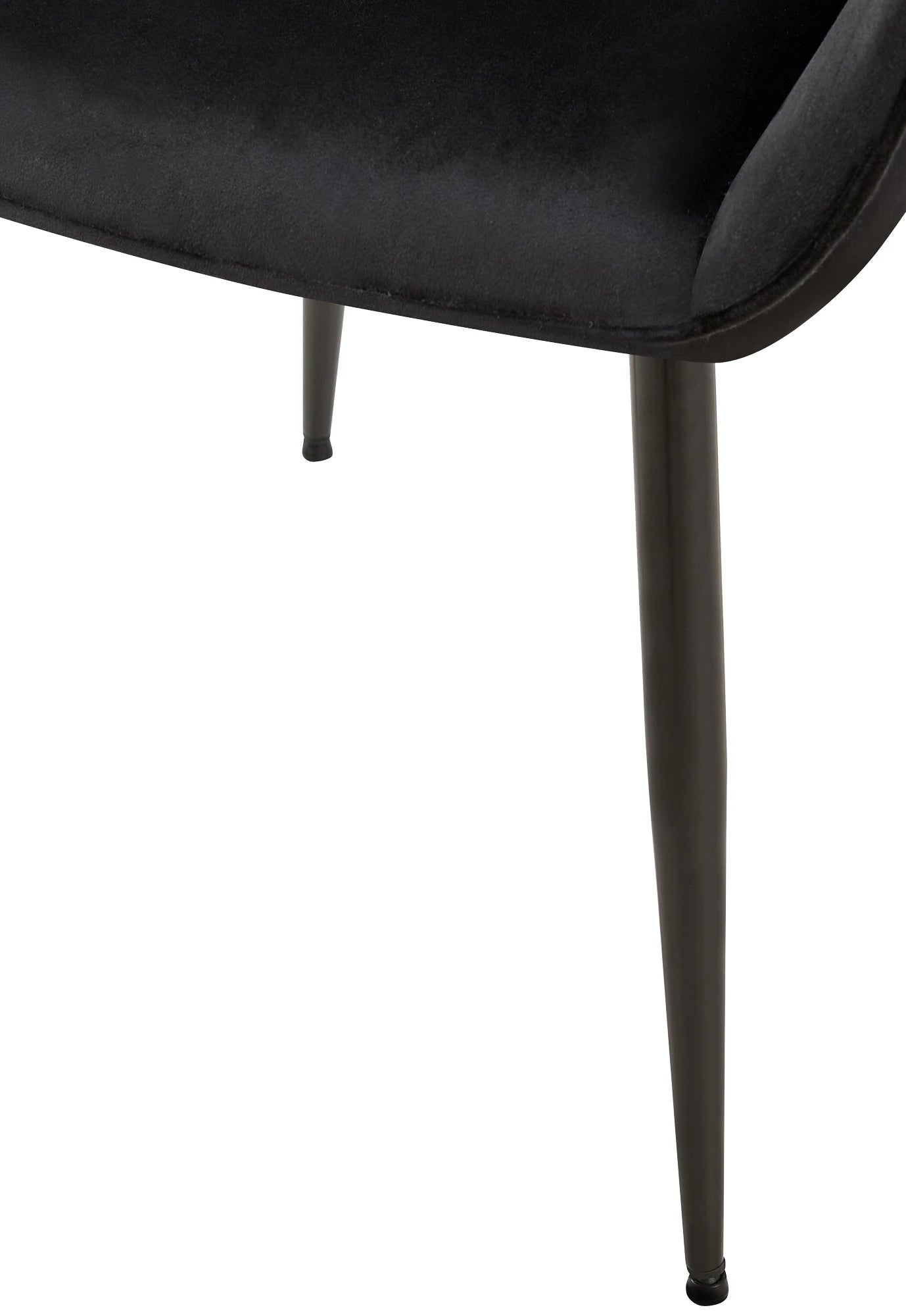 In And OutdoorMatch Eetkamerstoel Callista - Zwart - Stof - Hoge kwaliteit bekleding - Fluwelen Eetkamerstoel - Luxe uitstraling Eetkamerstoel