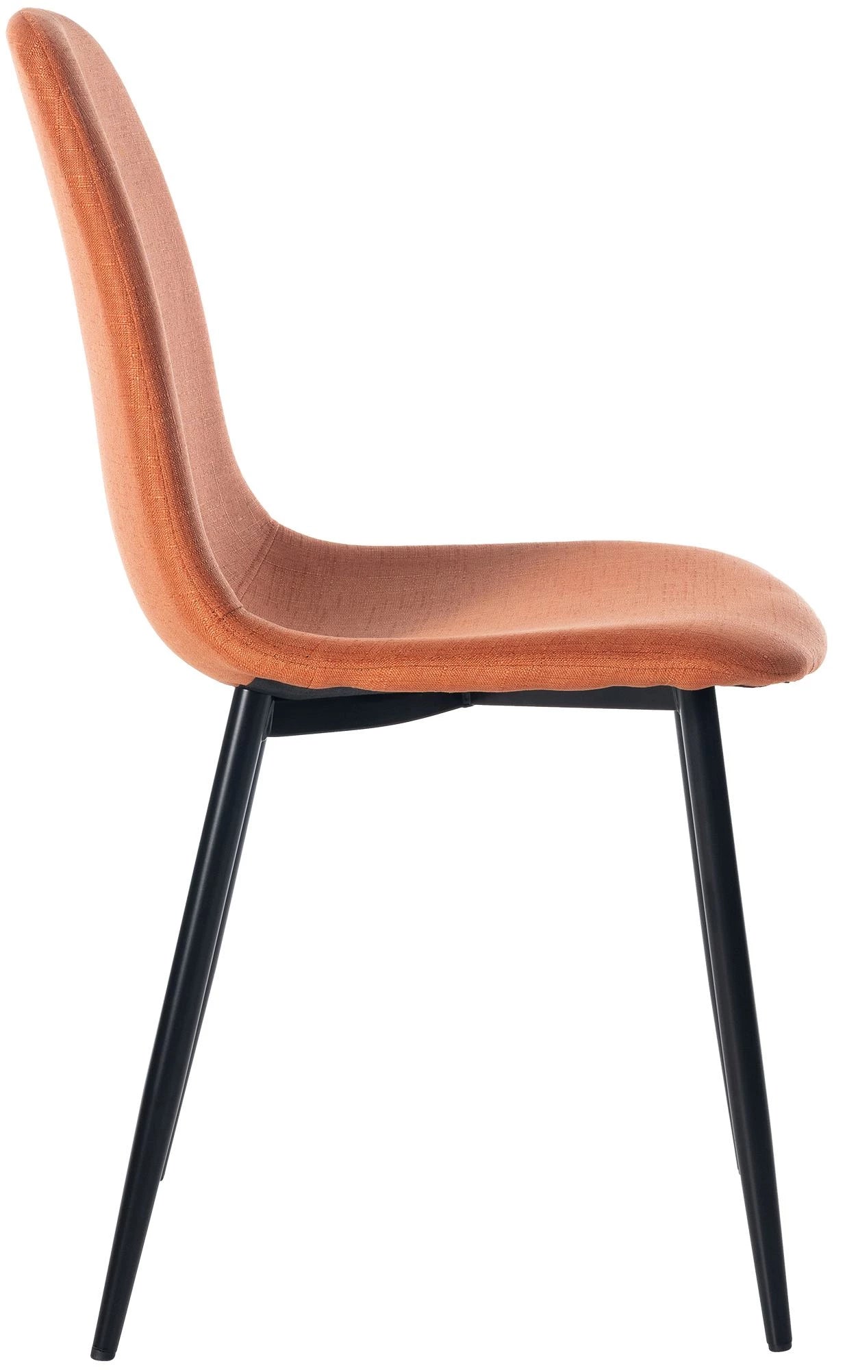 In And OutdoorMatch Eetkamerstoel Carolina - Oranje - Set van 4 - Eetkamerstoel - Stof - Hoge kwaliteit bekleding - Decoratieve stoel - Stijlvolle eetkamerstoel Eetkamerstoel