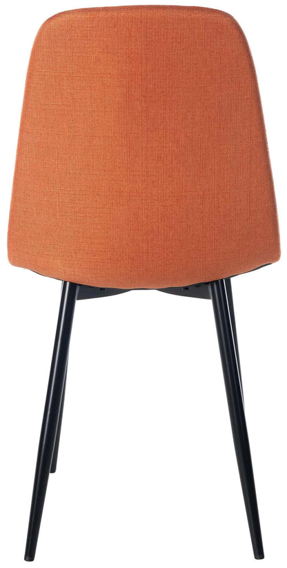 In And OutdoorMatch Eetkamerstoel Carolina - Oranje - Set van 4 - Eetkamerstoel - Stof - Hoge kwaliteit bekleding - Decoratieve stoel - Stijlvolle eetkamerstoel Eetkamerstoel