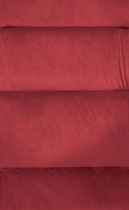 In And OutdoorMatch Eetkamerstoel Deedee - Rood - Met Armleuningen - Fluweel - Hoge Kwaliteit Bekleding - Comfortabele en Luxe Eetkamerstoel - Vintage Look Eetkamerstoel