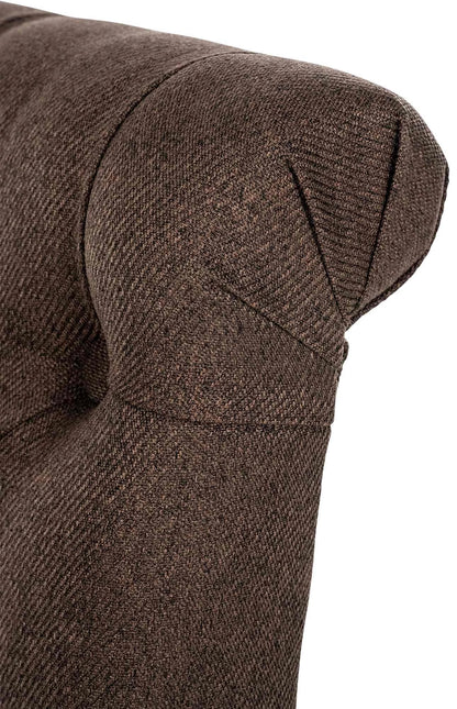 In And OutdoorMatch Eetkamerstoel Faron - Bruin - Set van 2 - Stof - Hoge kwaliteit bekleding - Tijdloze eetkamerstoel - Vintage Look Eetkamerstoel