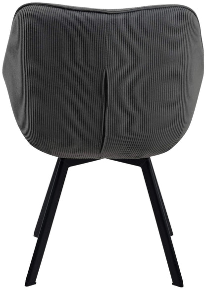 In And OutdoorMatch Eetkamerstoel Haylee - Stof - Hoge kwaliteit bekleding - Corduroy Eetkamerstoel - Stijlvol en eigentijds uiterlijk Eetkamerstoel