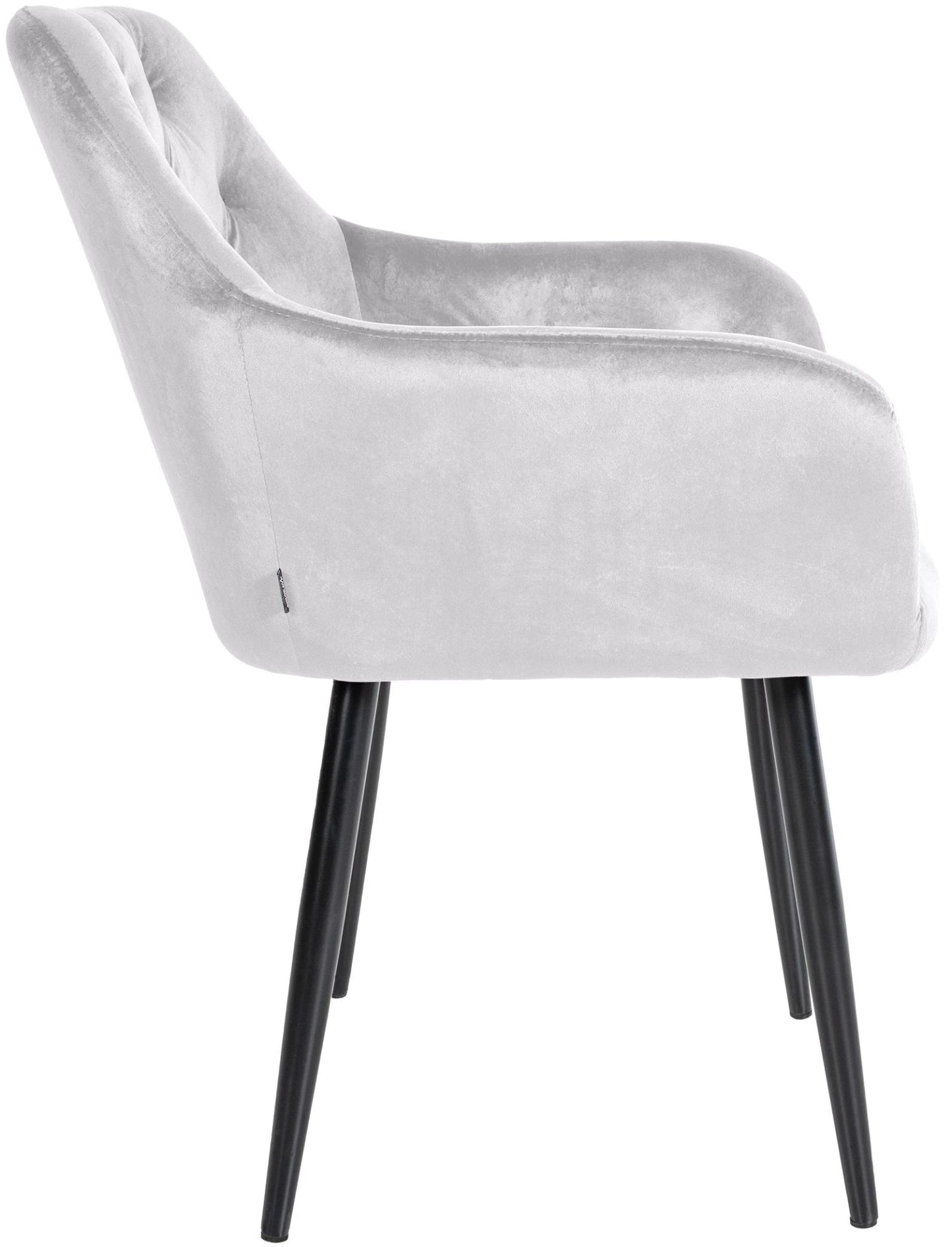 In And OutdoorMatch Eetkamerstoel Jimi - Wit - Fluweel - Hoge kwaliteit bekleding - Deluxe Eetkamerstoel - Vintage Look Eetkamerstoel