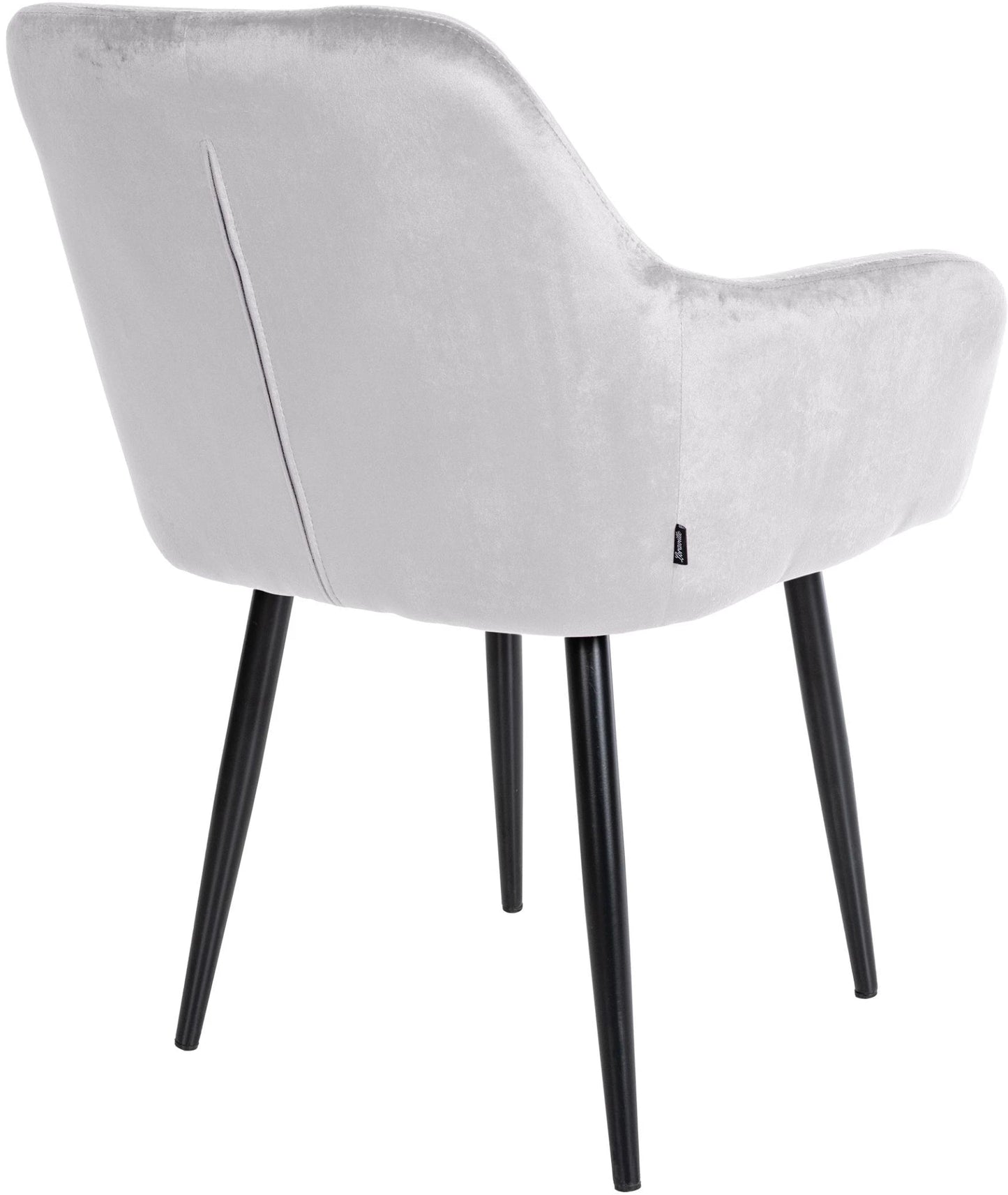 In And OutdoorMatch Eetkamerstoel Jimi - Wit - Fluweel - Hoge kwaliteit bekleding - Deluxe Eetkamerstoel - Vintage Look Eetkamerstoel