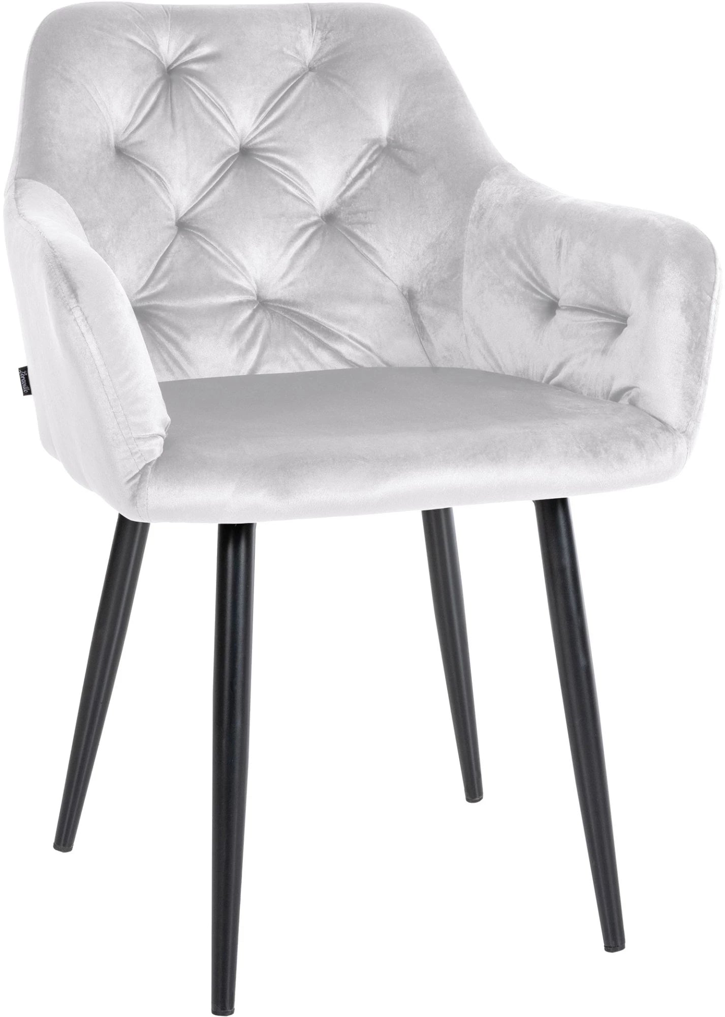 In And OutdoorMatch Eetkamerstoel Jimi - Wit - Fluweel - Hoge kwaliteit bekleding - Deluxe Eetkamerstoel - Vintage Look Eetkamerstoel