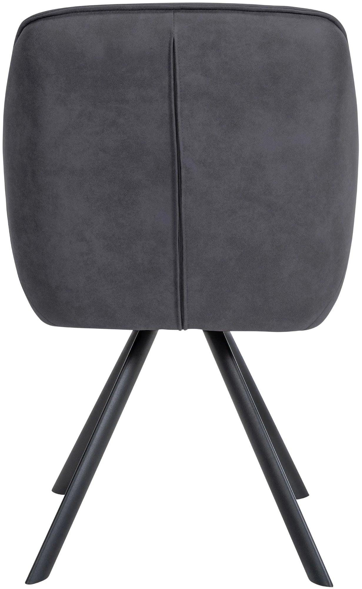 In And OutdoorMatch Eetkamerstoel Jozef - Donkergrijs - Met Armleuningen - Fluweel - Hoogwaardige Bekleding - Comfortabele en Luxe Eetkamerstoel - Vintage Look Eetkamerstoel